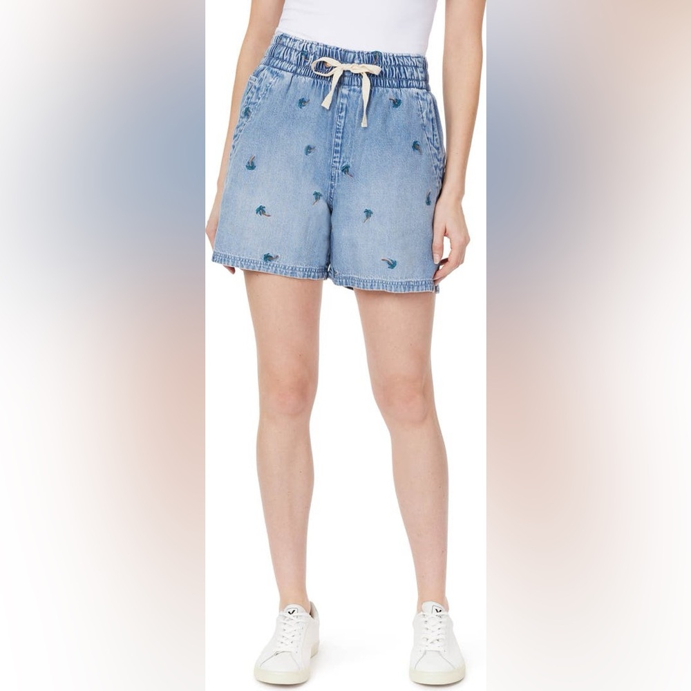Kensie Blue‎ Denim Shorts with Drawstring